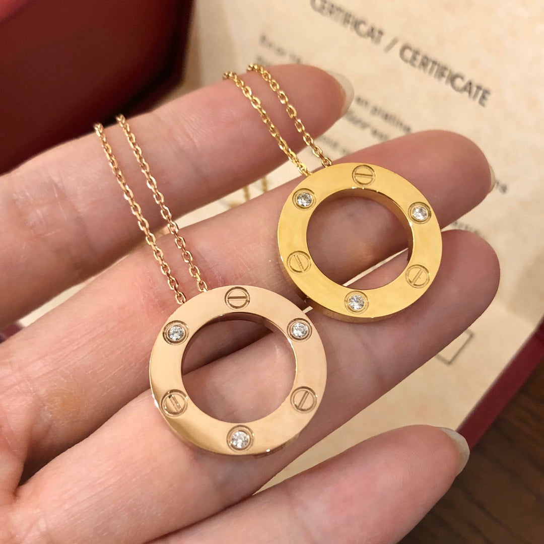 [Kismet Jewels ]LOVE NECKLACE 16MM 3 DIAMONDS