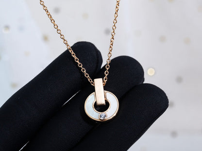 [Kismet Jewels ]GARI NECKLACE PINK GOLD MOP