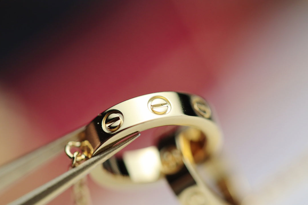[Kismet Jewels ]LOVE NECKLACE DOUBLE RING GOLD