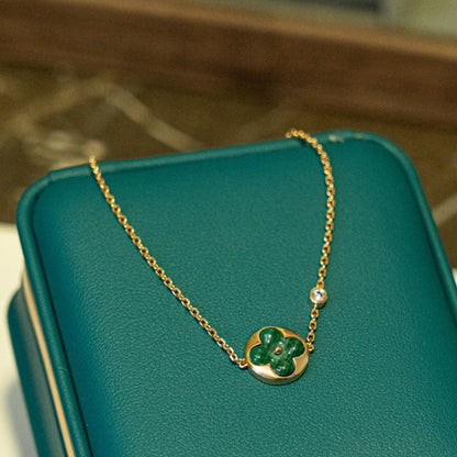 [Kismet Jewels ]SUN MALACHITE 1 DIAMOND PINK GOLD BRACELET