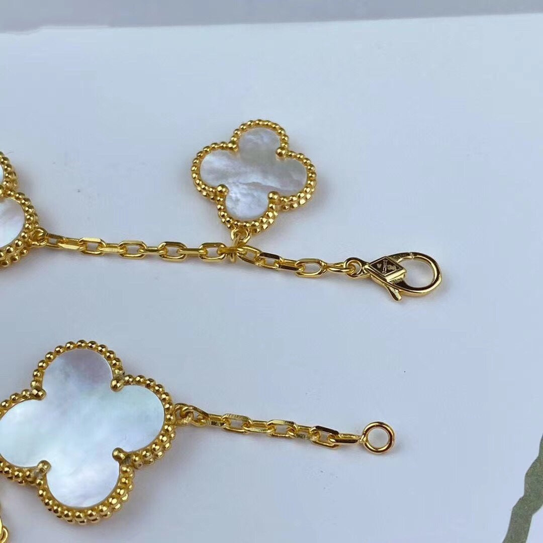 [Kismet Jewels ]MAGIC CLOVER MOP GOLD BRACELET 5 MOTIFS