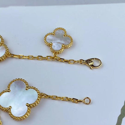 [Kismet Jewels ]MAGIC CLOVER MOP GOLD BRACELET 5 MOTIFS