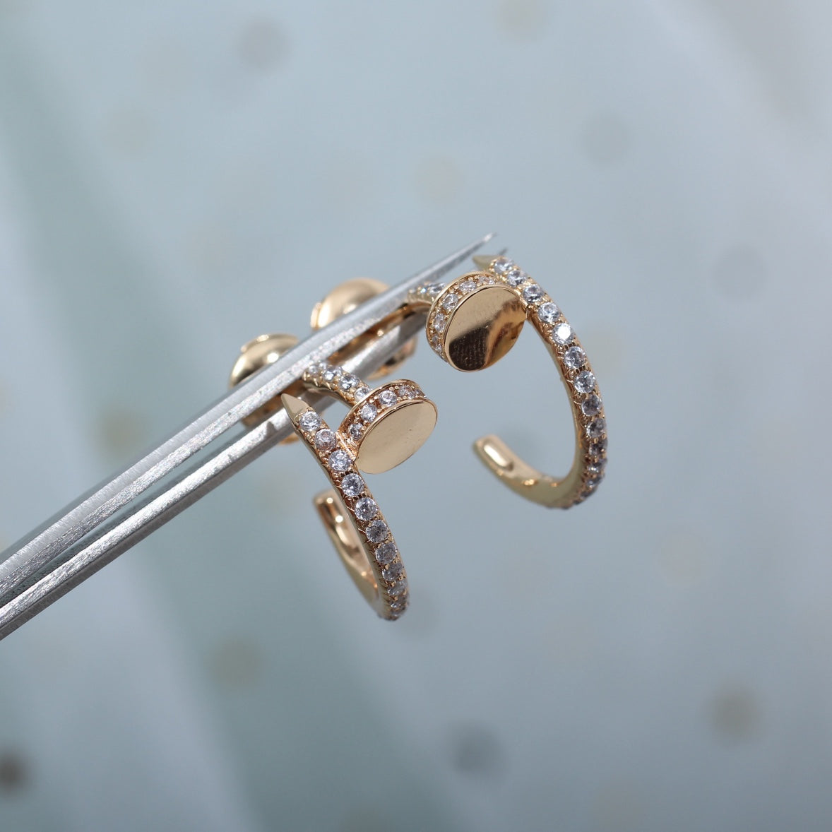 [Kismet Jewels ]JUSTE EARRINGS 12.75MM PINK GOLD DIAMOND