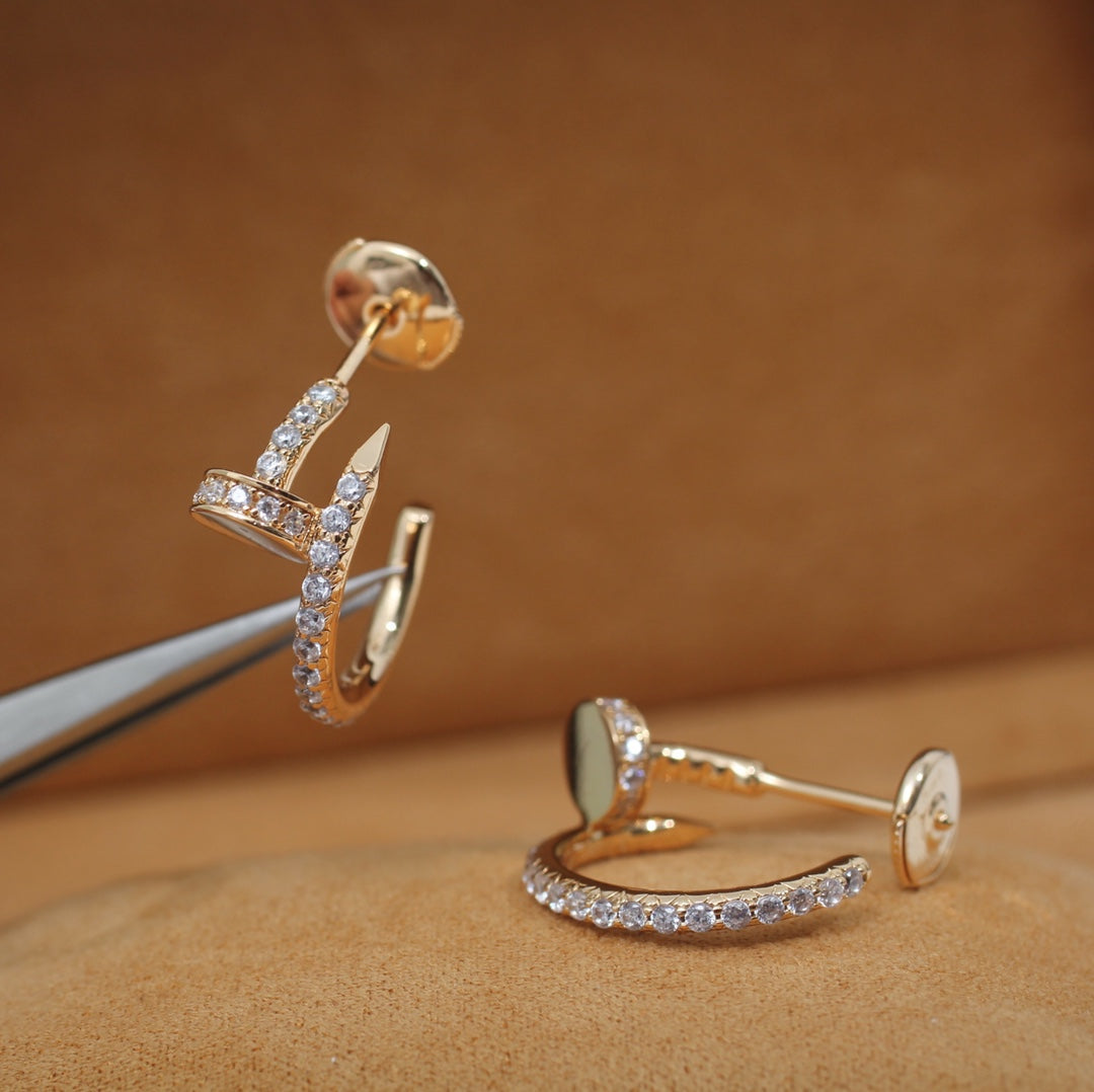 [Kismet Jewels ]JUSTE EARRINGS 12.75MM PINK GOLD DIAMOND