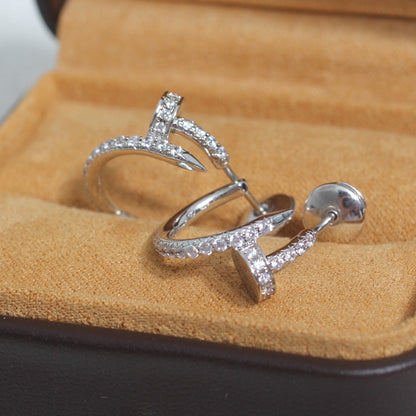 [Kismet Jewels ]JUSTE EARRINGS 12.75MM SILVER DIAMOND