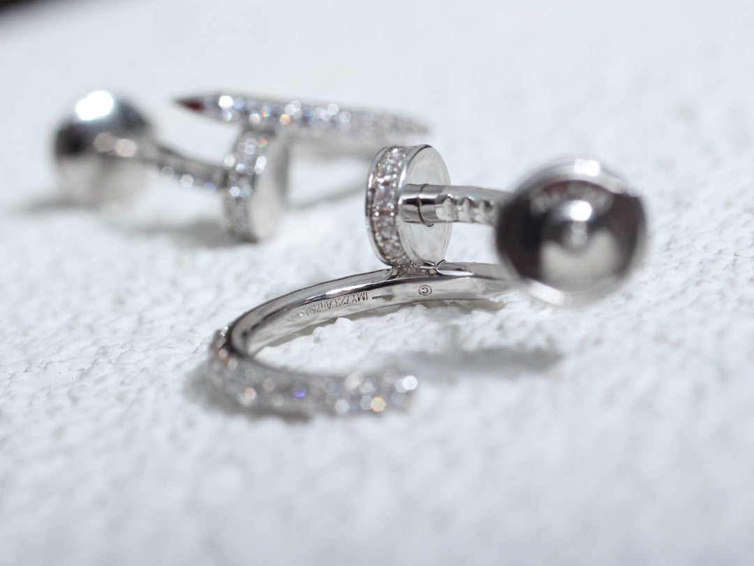[Kismet Jewels ]JUSTE EARRINGS 12.75MM SILVER DIAMOND