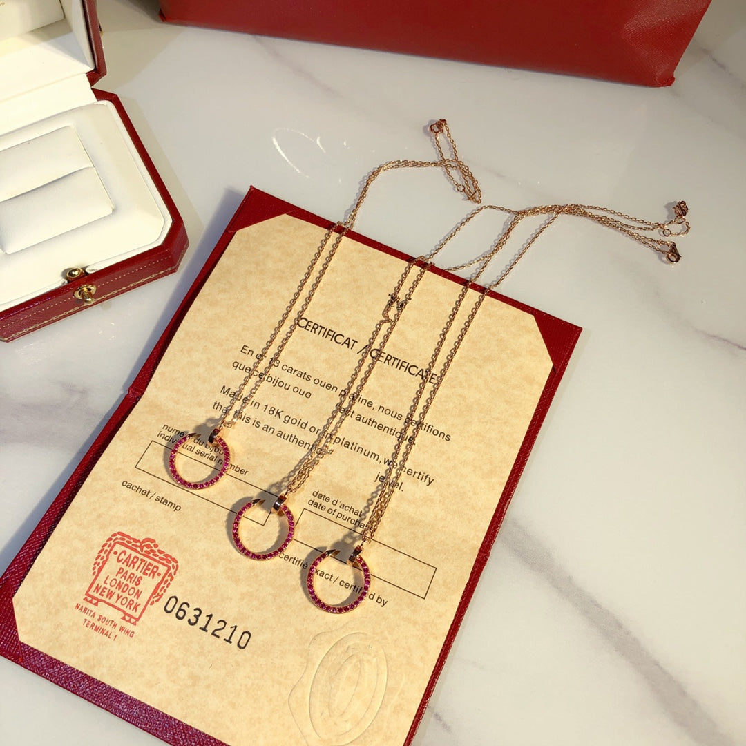 [Kismet Jewels ]JUSTE NECKLACE GOLD RED DIAMONDS