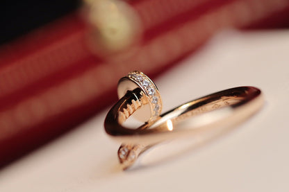 [Kismet Jewels ]JUSTE RING 2.65MM PINK GOLD DIAMOND