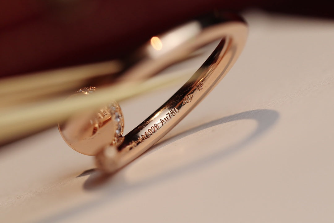 [Kismet Jewels ]JUSTE RING 2.65MM PINK GOLD DIAMOND