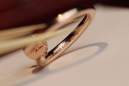 [Kismet Jewels ]JUSTE RING 2.65MM PINK GOLD DIAMOND
