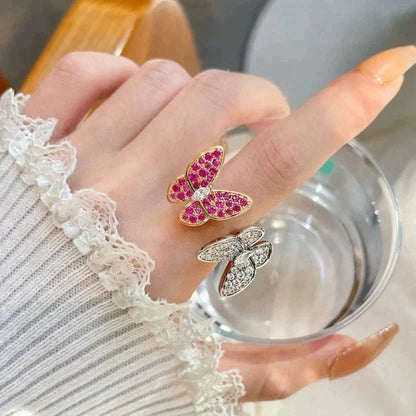 [Kismet Jewels ]TWIN BUTTERFLY DIAMOND RING