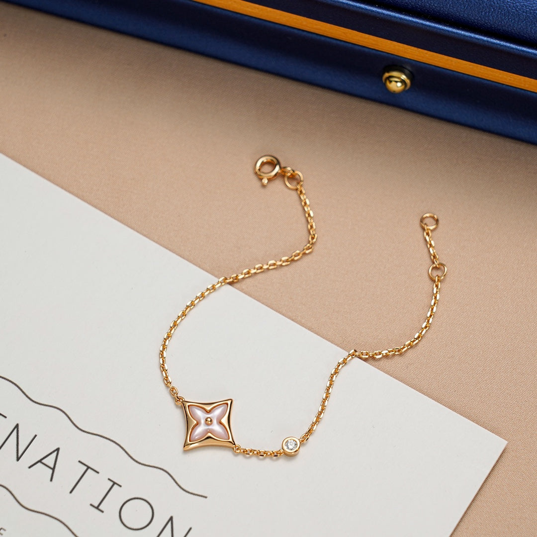 [Kismet Jewels ]STAR 1 DIAMOND PINK GOLD BRACELET
