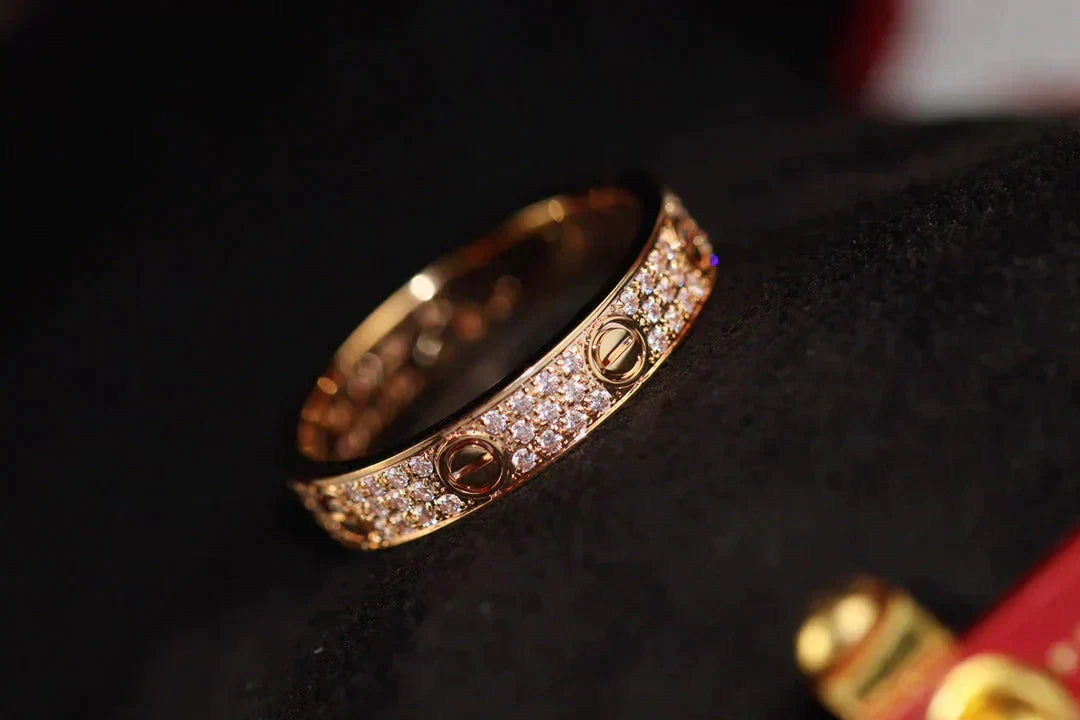 [Kismet Jewels ]LOVE RING 3.6MM DIAMOND PAVED