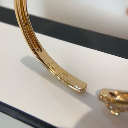 [Kismet Jewels ]PANTHERE GOLD DIAMOND OPEN BRACELET
