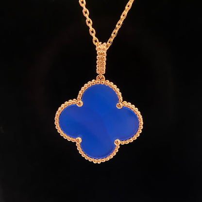 [Kismet Jewels ]CLOVER 25MM NECKLACE TURQUOISE ROSE GOLD