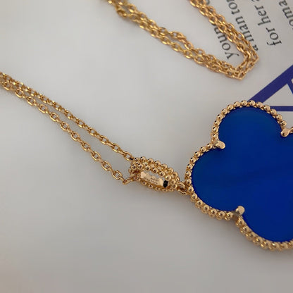 [Kismet Jewels ]CLOVER 25MM NECKLACE TURQUOISE ROSE GOLD