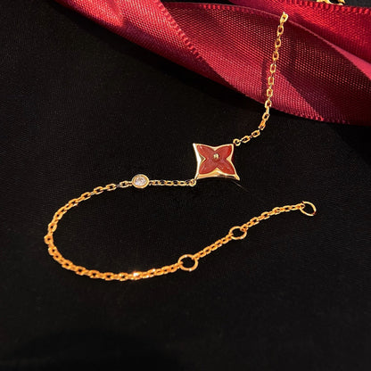 [Kismet Jewels ]COLOR STAR CARNELIAN PINK GOLD DIAMOND BRACELET