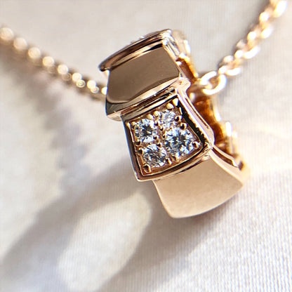 [Kismet Jewels ]SERPENTI PEDANT DIAMOND PINK GOLD NECKLACE