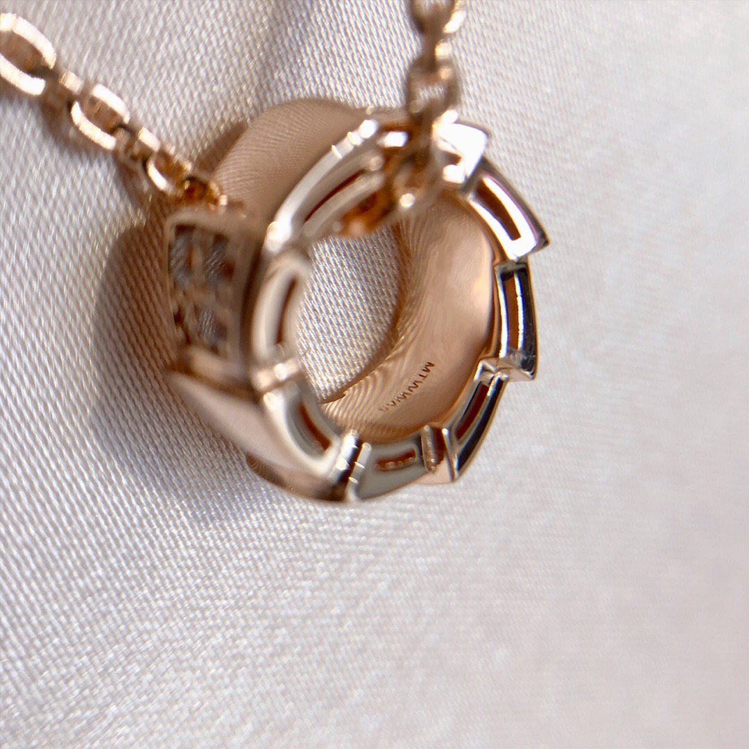 [Kismet Jewels ]SERPENTI PEDANT DIAMOND PINK GOLD NECKLACE