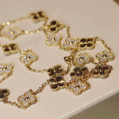 [Kismet Jewels ]CLOVER 20 MOTIFS LASER DIAMOND NECKLACE