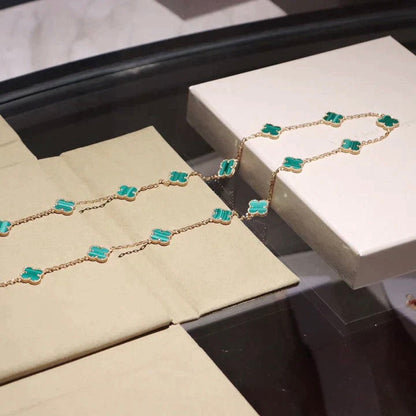 [Kismet Jewels ]CLOVER 20 MOTIFS MALACHITE GOLD