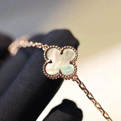 [Kismet Jewels ]CLOVER 20 MOTIFS DARK MOP DIAMOND  NECKLACE