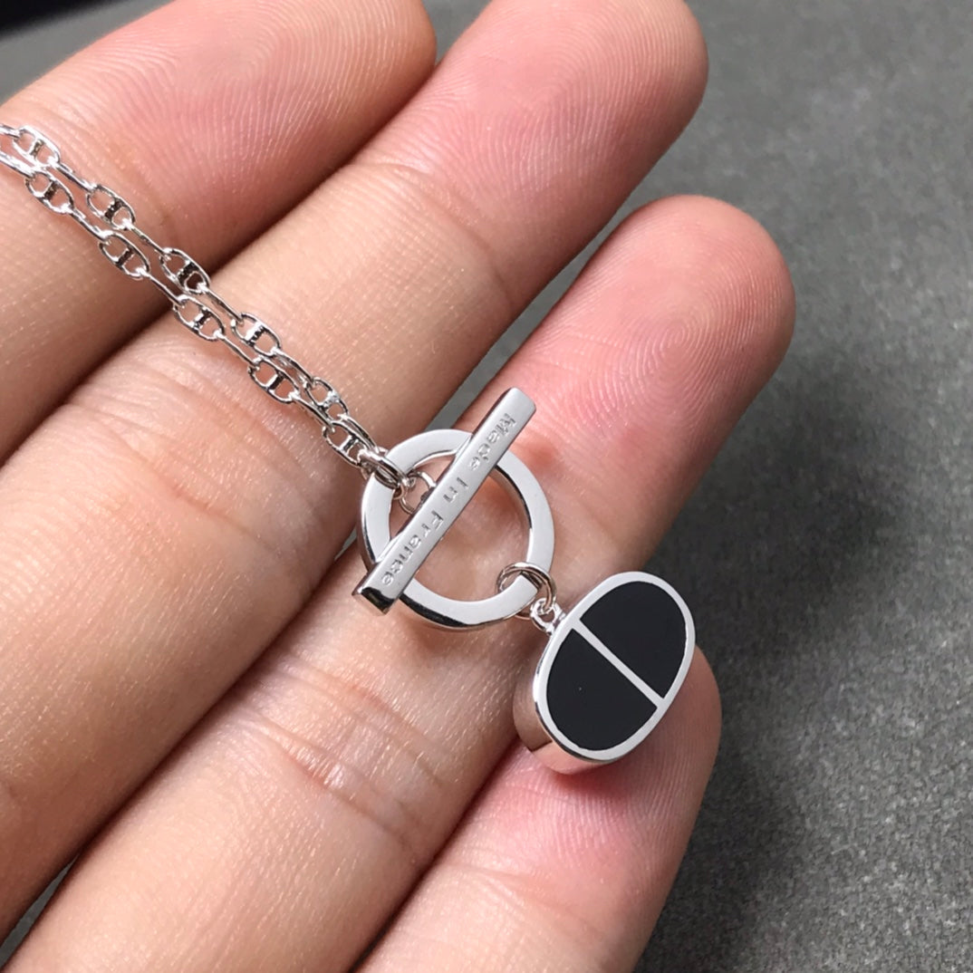 [Kismet Jewels ]CHAINE VERSO BLACK CERAMIC  NECKLACE