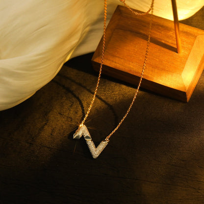 [Kismet Jewels ]VOLT SILVER DIAMOND PEDANT NECKLACE