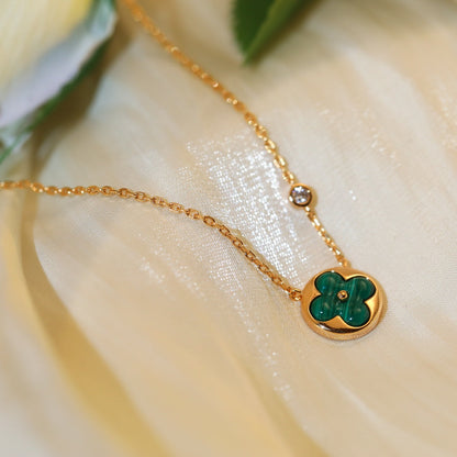 [Kismet Jewels ]SUN PEDANT PINK GOLD 1 DIAMOND NECKLACE