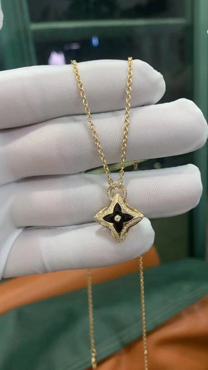 [Kismet Jewels ]STAR PEDANT PINK GOLD DIAMOND NECKLACE