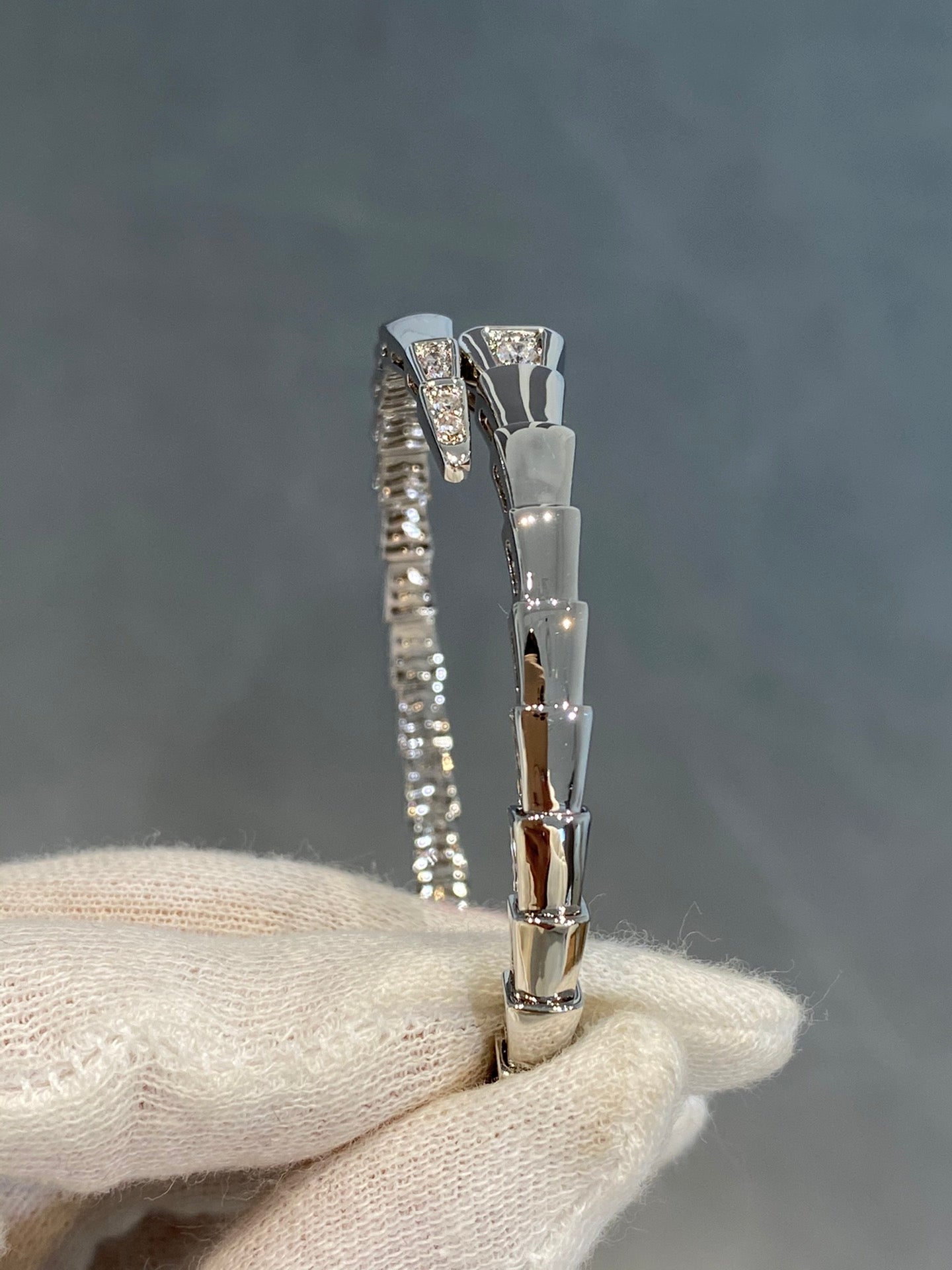 [Kismet Jewels ]SERPENTI BRACELET DIAMONDS SILVER