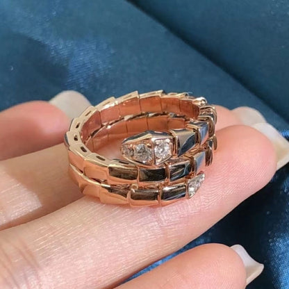 [Kismet Jewels ]SERPENTS DOUBLE ROW DIAMOND RING