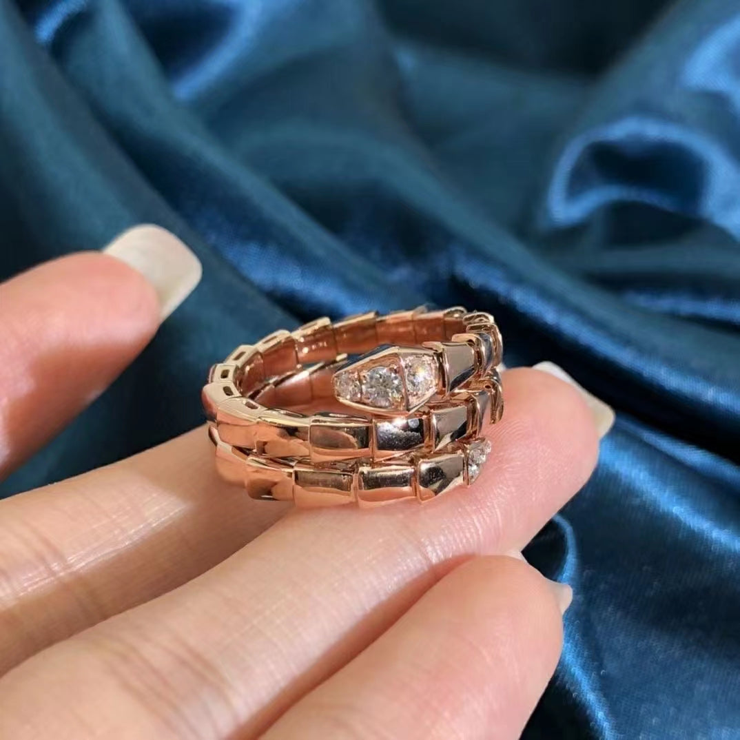 [Kismet Jewels ]SERPENTS DOUBLE ROW DIAMOND RING
