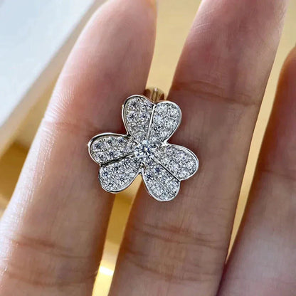 [Kismet Jewels ]CLOVER COMOS DIAMOND EARRINGS SILVER