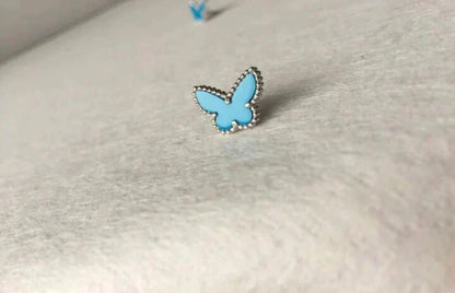[Kismet Jewels ]BUTTERFLY TURQUOISE EARRINGS SILVER