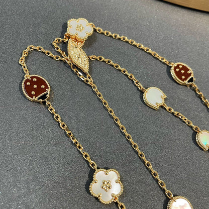 [Kismet Jewels ]LUCKY SPRING 15 MOTIFS GOLD NECKLACE