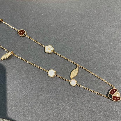[Kismet Jewels ]LUCKY SPRING 15 MOTIFS GOLD NECKLACE