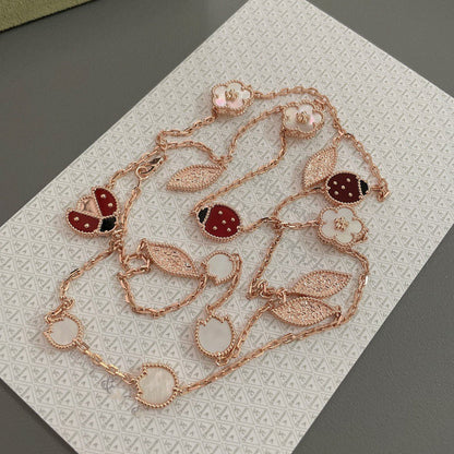 [Kismet Jewels ]LUCKY SPRING 15 MOTIFS ROSE GOLD NECKLACE