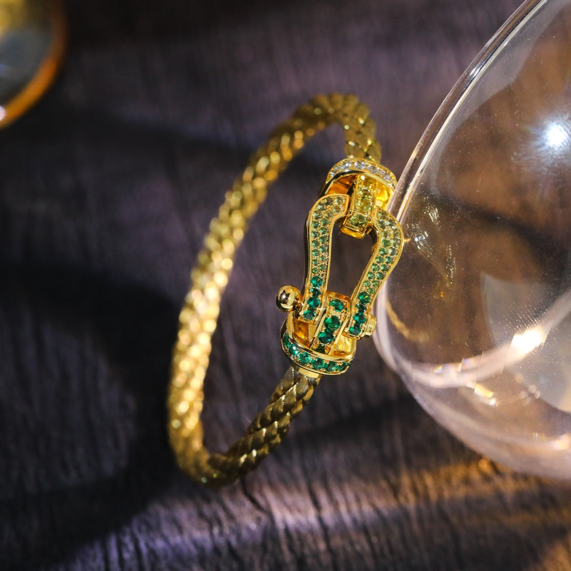 [Kismet Jewels ]FORCE 10 GOLD GREEN DIAMOND PAVED
