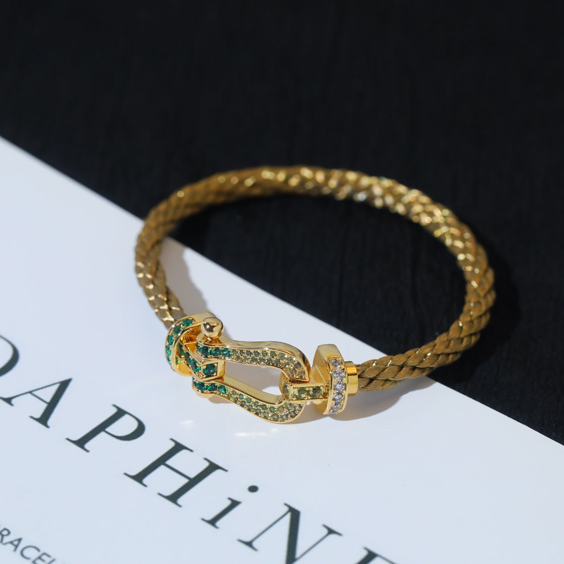 [Kismet Jewels ]FORCE 10 GOLD GREEN DIAMOND PAVED