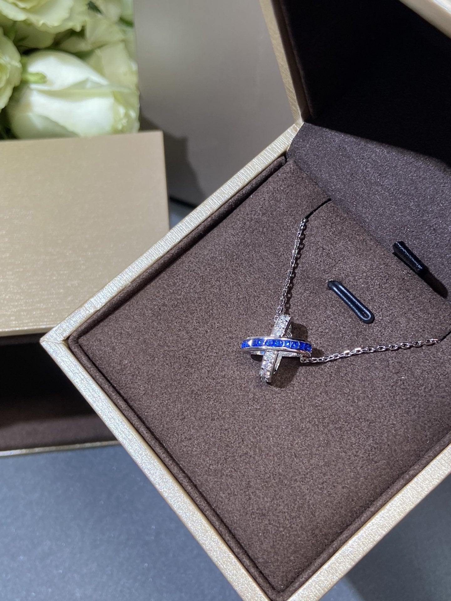 [Kismet Jewels ]LIENS DIAMOND SILVER NECKLACE