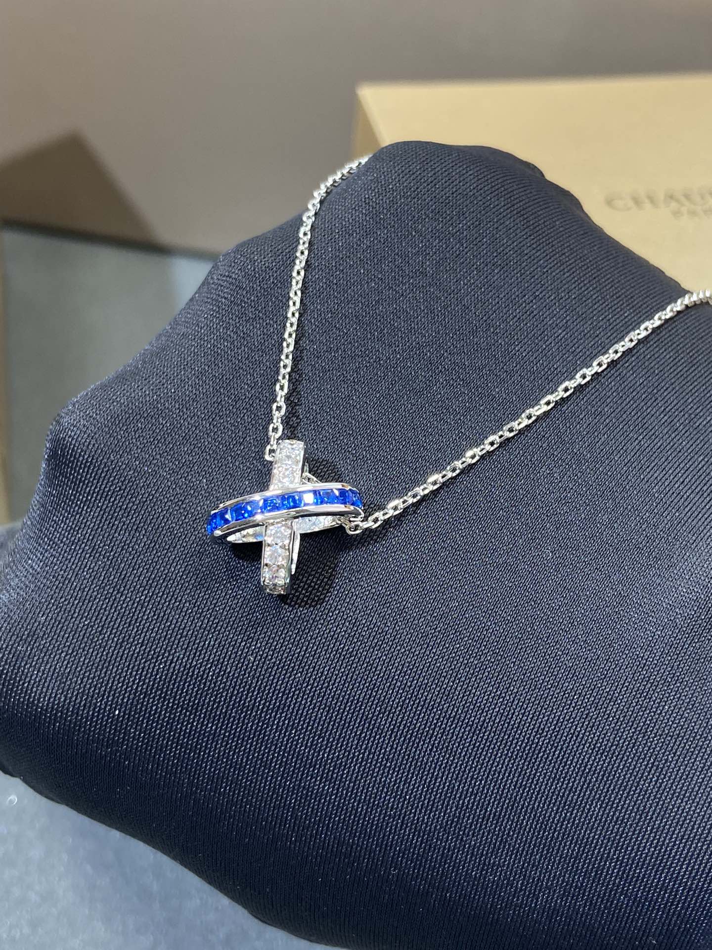 [Kismet Jewels ]LIENS DIAMOND SILVER NECKLACE