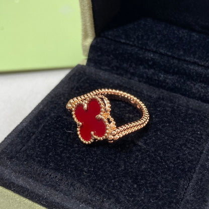 [Kismet Jewels ]CLOVER RIVERSIBLE ROSE GOLD RING