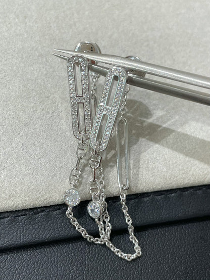 [Kismet Jewels ]CHAINE CHAOS DIAMOND DROP EARRINGS