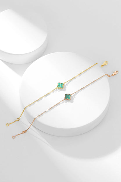 [Kismet Jewels ]CLOVER BRACELET MALACHITE 1 MOTIF