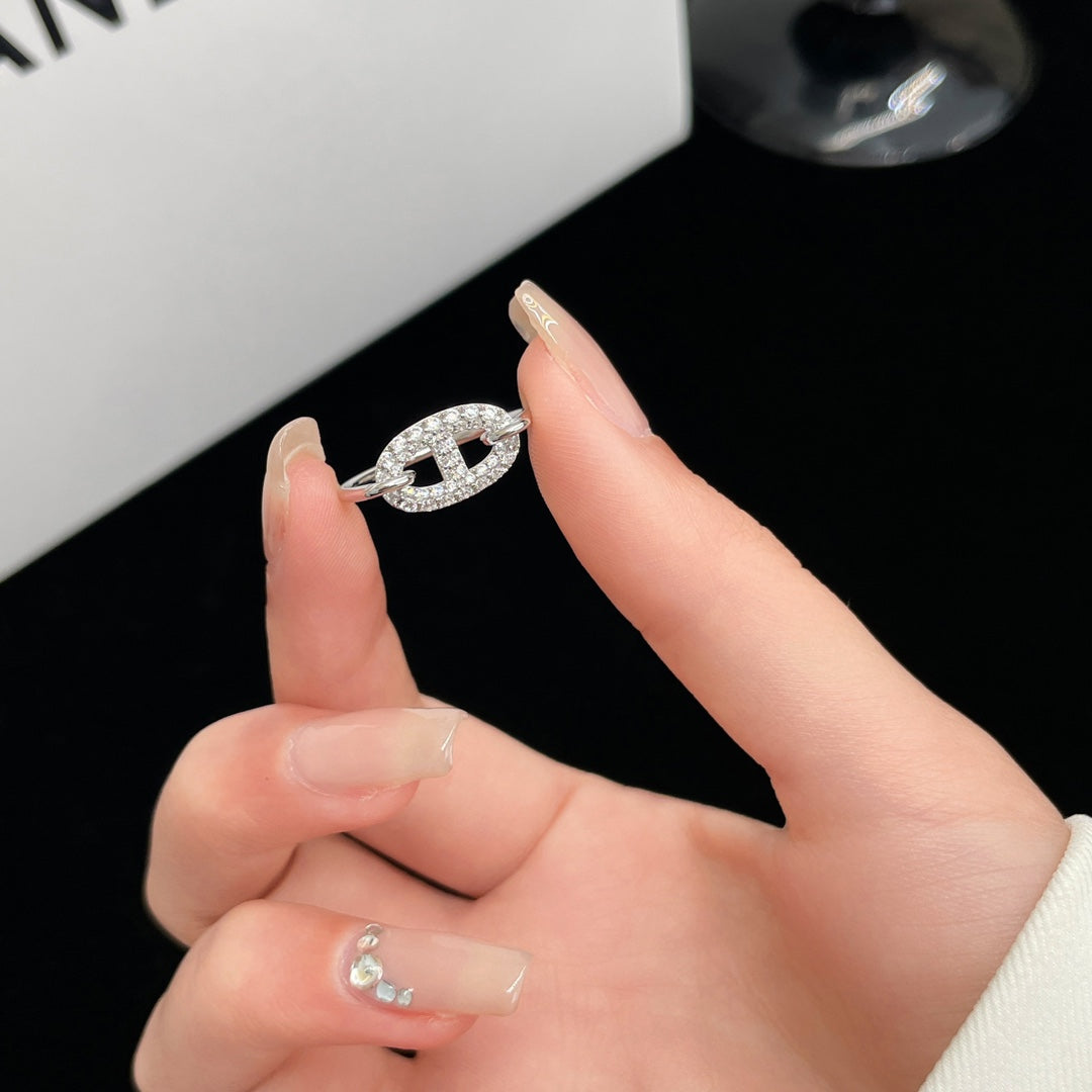 [Kismet Jewels ]RONDE SMALL SILVER DIAMOND RING