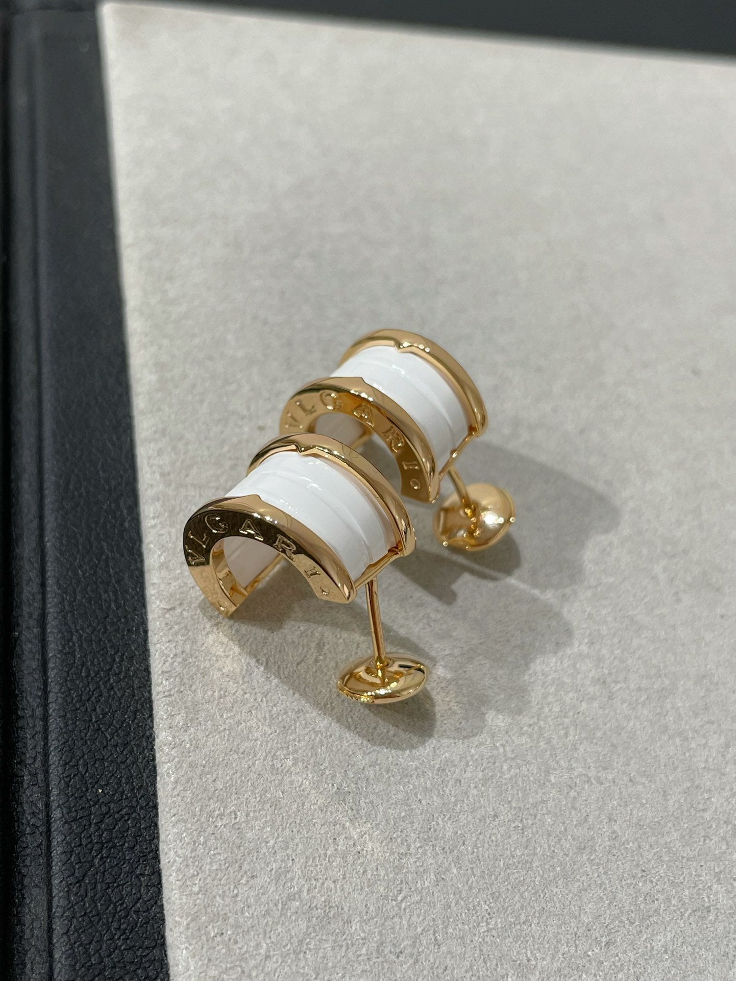 [Kismet Jewels ]ZERO 1 PINK GOLD CERAMIC EARRINGS