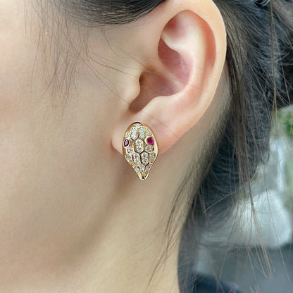 [Kismet Jewels ]SERPENT DIAMOND STUD EARRINGS