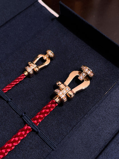 [Kismet Jewels ]FORCE 10 HALF DIAMOND PINK GOLD RED CORDERI LARGE AND MEDIUM MODEL