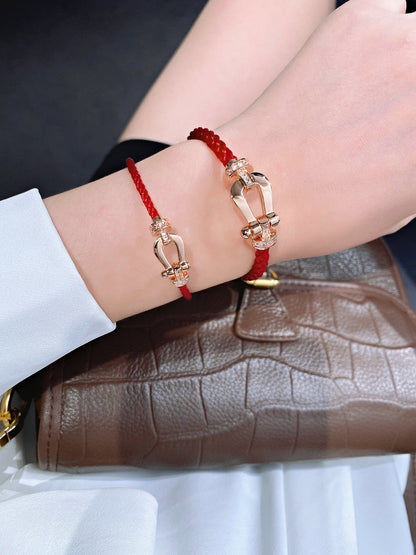 [Kismet Jewels ]FORCE 10 HALF DIAMOND PINK GOLD RED CORDERI LARGE AND MEDIUM MODEL